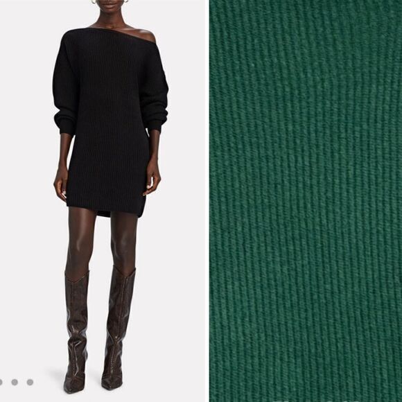 NWT INTERMIX Jackie Wool-Cashmere Sweater Dress Emerald GREEN Large - Picture 1 of 14